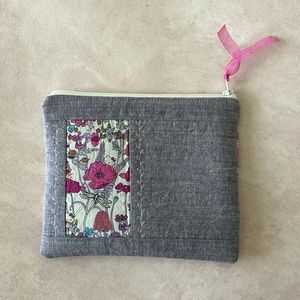 Handmade Hello Kitty Quilted Zippered Pouch or Purse One of a Kind OOAK